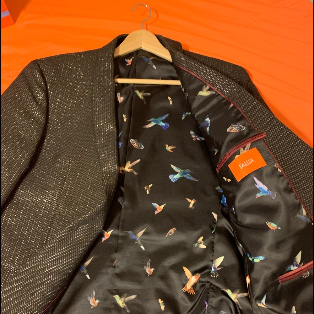 TALLIA Black and Metallic Gold Jacket